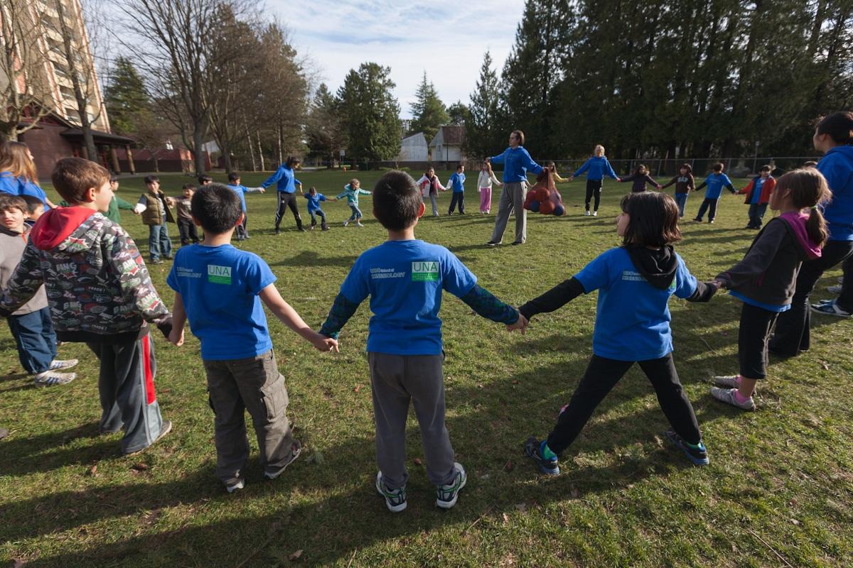 Kids at UBC participate in the KidsFit program 