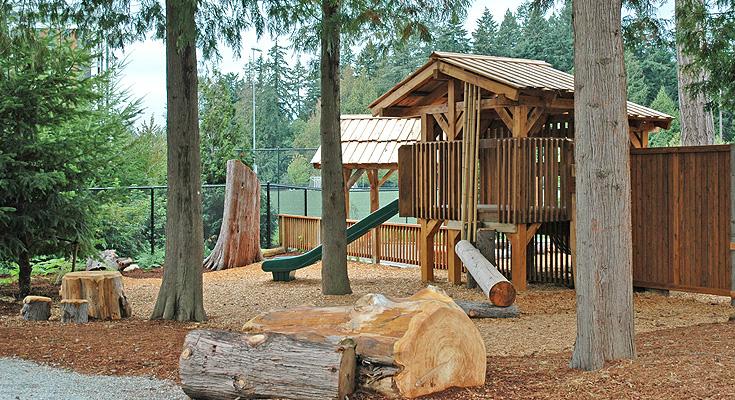 View of the playground at Wesbrook YMCA child care