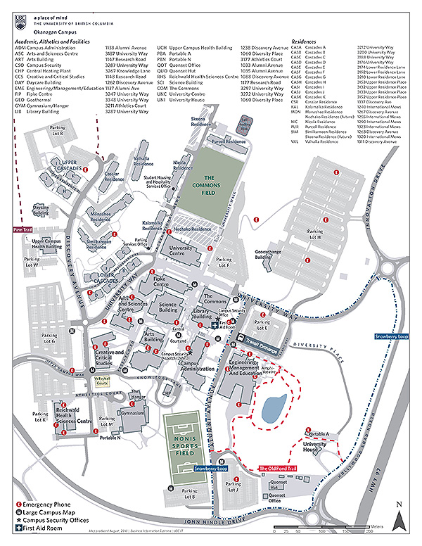 UBC Okanagan campus map