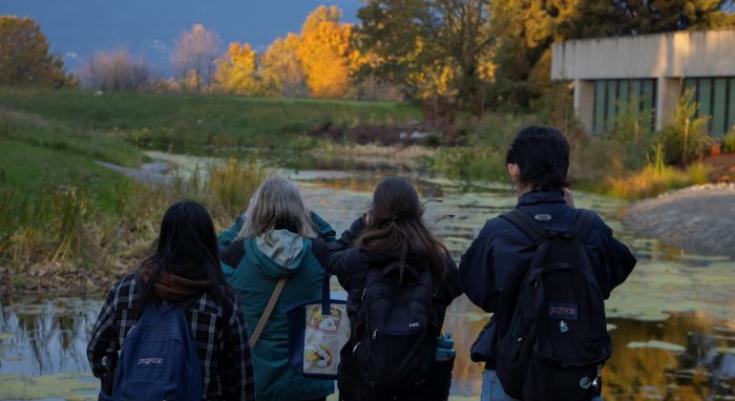 Bird walk event on campus