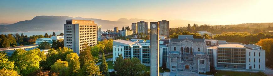 Aerial view of UBC campus