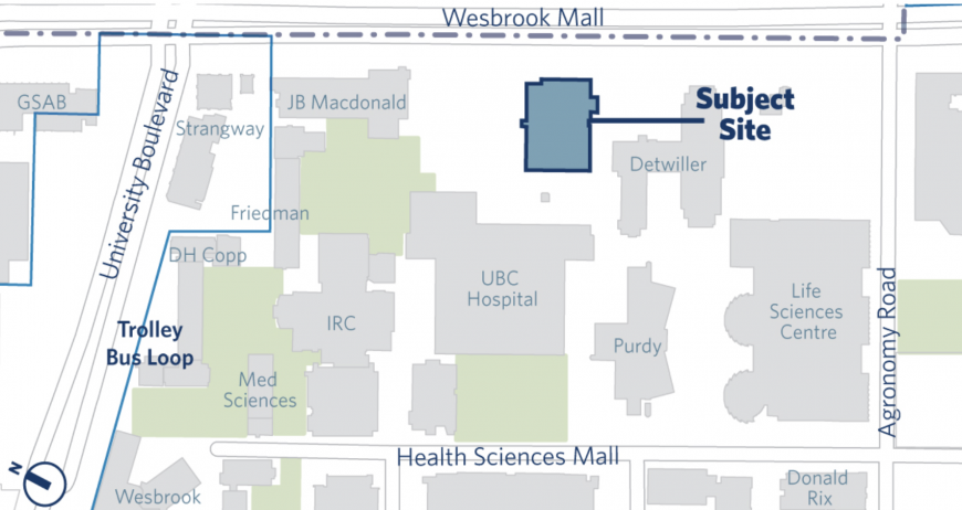 map showing the brain health centre