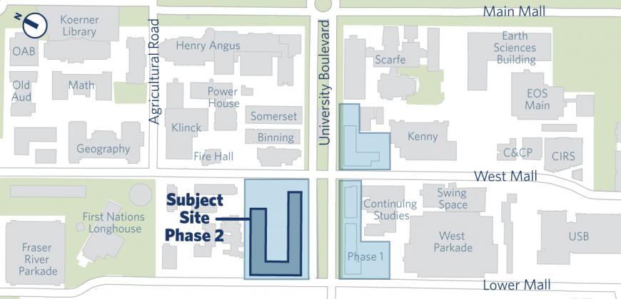 map showing ponderosa commons phase 2