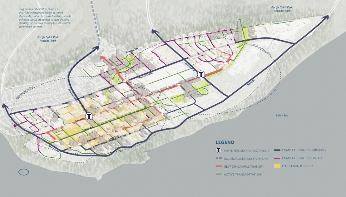 Map showing connected campus