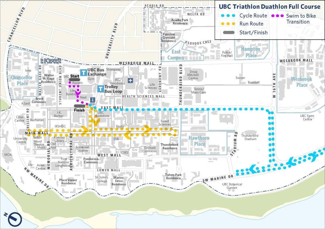 UBC Triathlon 2025 Course