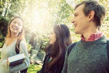 Students laughing