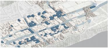 Map showing learning corridors