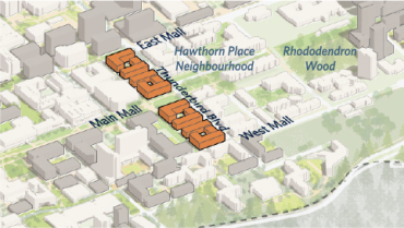 Conceptual layout and massing for Hawthorn Place North