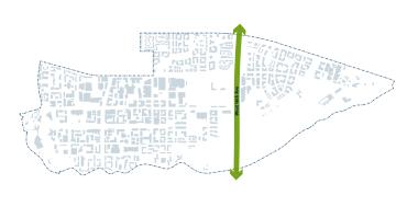 Map showing 16th Avenue landscape corridor