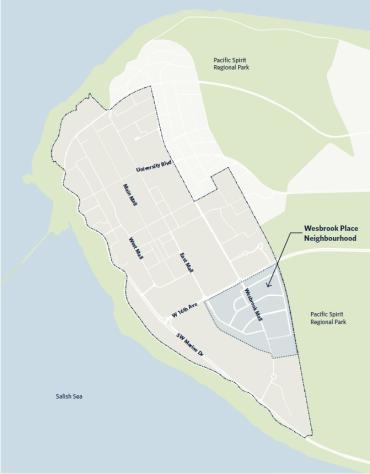 Map of Wesbrook Neighbourhood