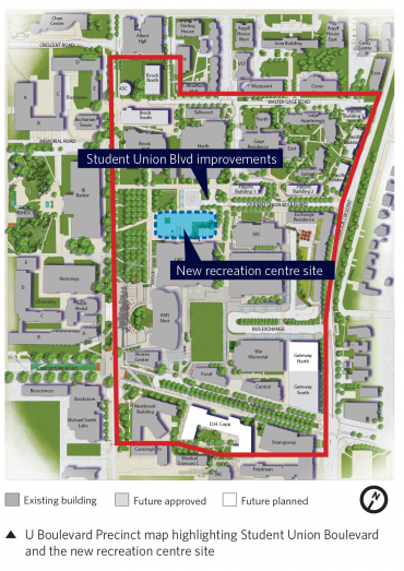 Rec Centre location and site area