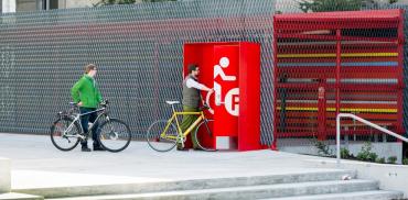 Banner UBC bike cage UBC copyright