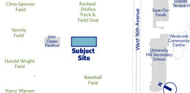 Baseball training facility banner