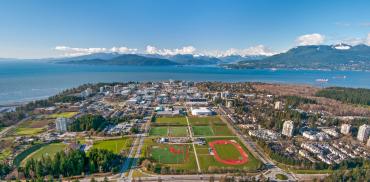 Aerial Photo of UBC athletics facilities