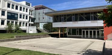 Concrete courtyard