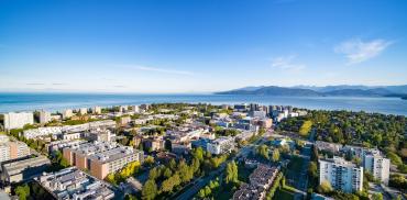 Aerial photo of campus