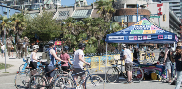 An image of a Bike Valet tent.