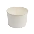 white round lined paper container
